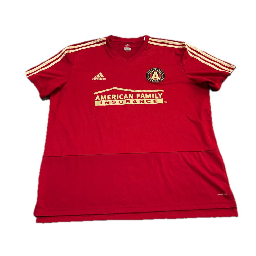 Adidas Atlanta United FC Mens XL Red Climacool Soccer Training Jersey CF9642